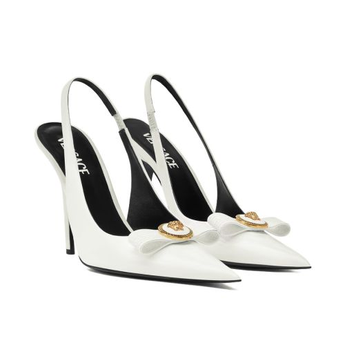 Versace Women's Gianni Ribbon High Slingback Pumps 