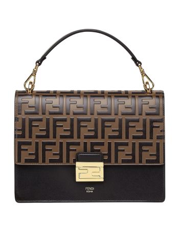 Fendi Kan I Leather Bag 8BT315 Coffee