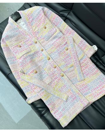 Chanel Women's Letter Print Jacket Pink