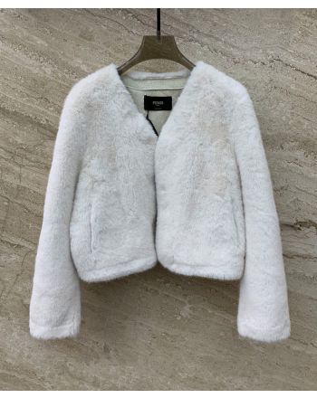 Fendi Women's Wool Short Jacket White