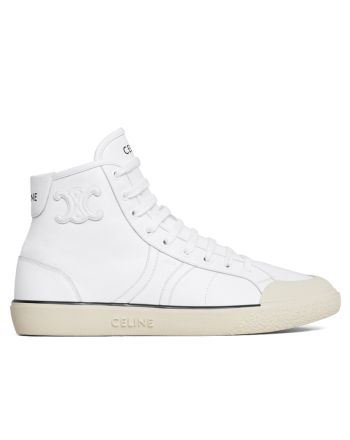 Celine Unisex As-02 Mid Low Lace-Up Celine Alan Sneakers White