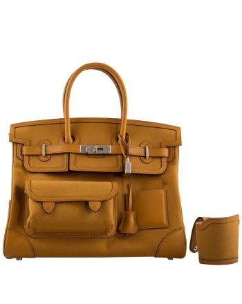 Hermes Birkin 35 Canvas & Swift Leather Cargo